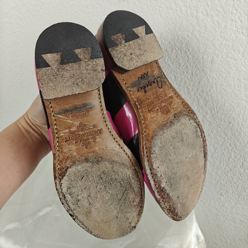The Office of Angela Scott Colorblock Leather Oxford Shoes Sz 37 (US 6.5) Preppy - Picture 15 of 16